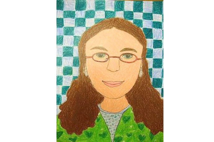 vẽ chân dung cô giáo