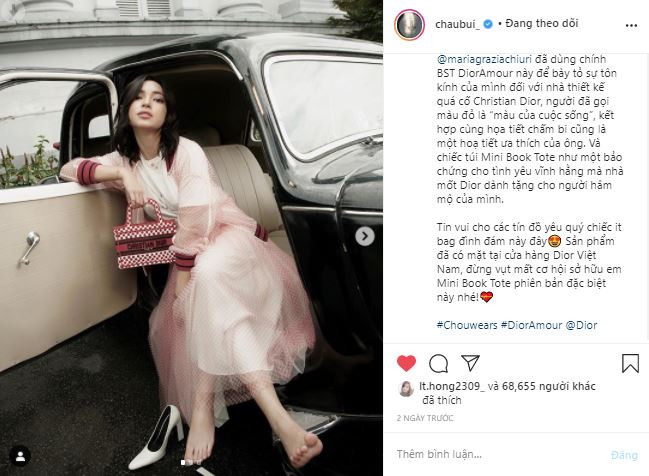 Ví dụ về cách người ảnh hưởng sử dụng hashtag thương hiệu và sản phẩm trong bài đăng trên Instagram để tăng khả năng hiển thị.