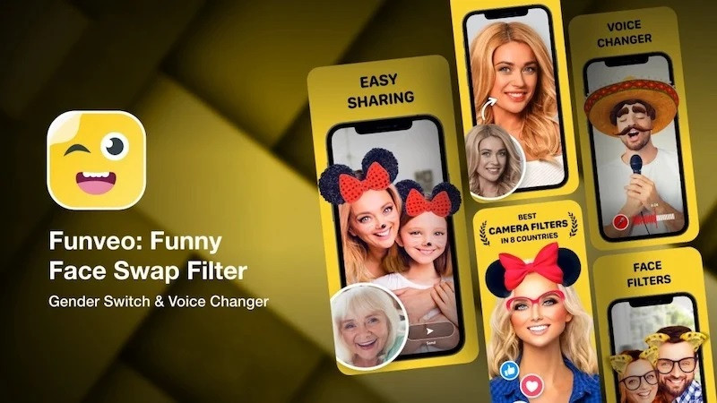 Ví dụ về khả năng hoán đổi và ghép mặt nhanh chóng với ứng dụng Faceover