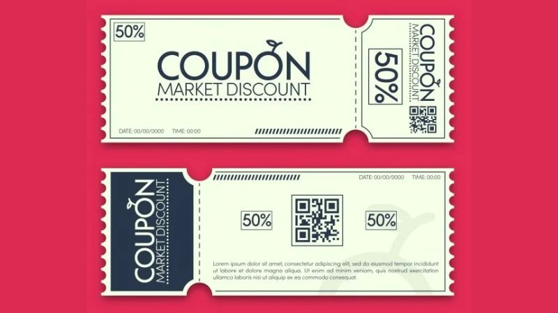 Ví dụ về mã Coupon giảm giá được áp dụng khi thanh toán trực tuyến