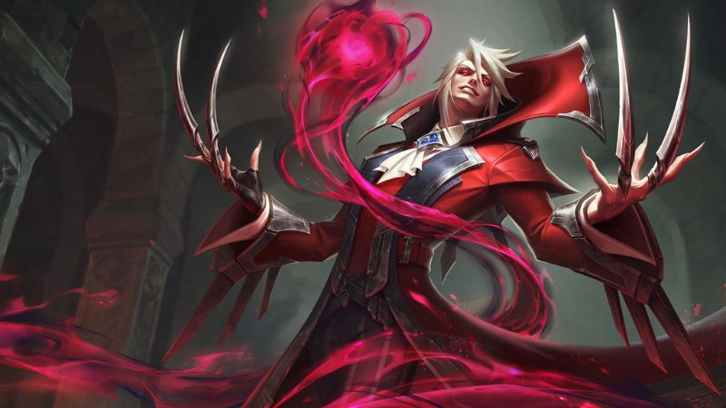 Vladimir, Thần Chết Đỏ, pháp sư hút máu bất tử của Noxus, càng về cuối trận càng trở nên đáng sợ với khả năng hồi phục và sát thương diện rộng