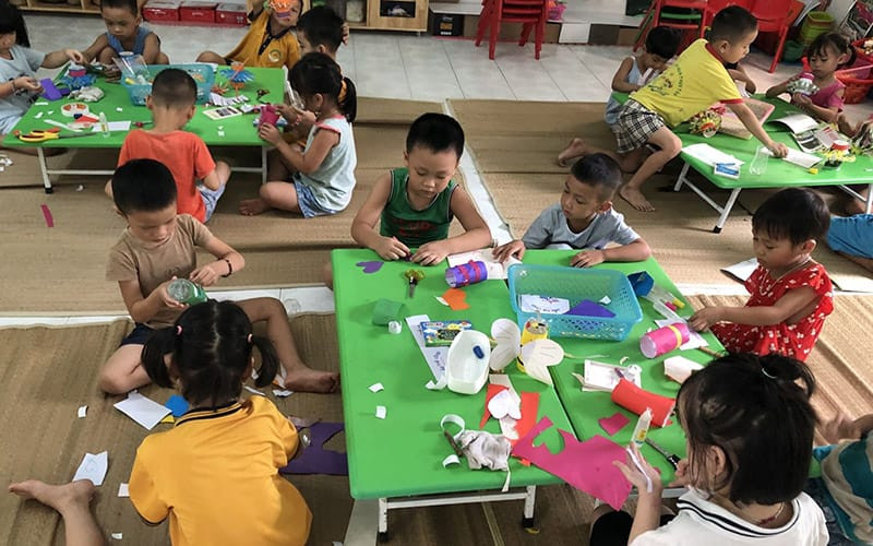 Vừa học vừa chơi thông qua các hoạt động trong dự án STEAM mầm non