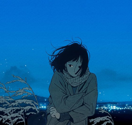 Wallpaper anime buồn cô gái nhìn hạt mưa rơi ngoài cửa sổ