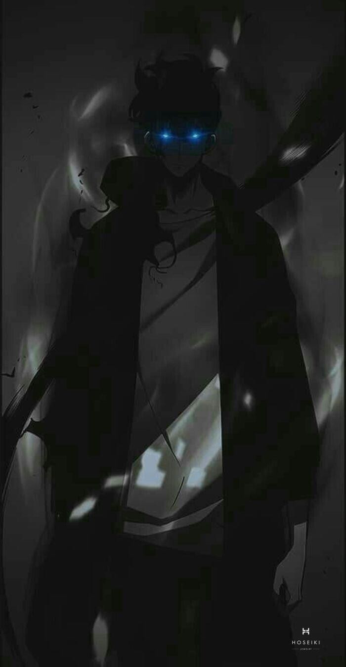 Wallpaper anime ngầu với nhân vật có đôi mắt sáng đầy sức mạnh