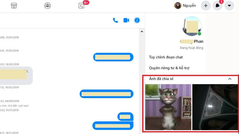 Xem lại tất cả hình ảnh đã chia sẻ trong cuộc trò chuyện trên Messenger
