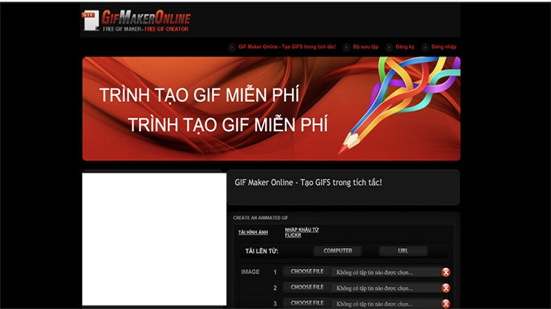 Xem trước kết quả tạo ảnh GIF đẹp trên GIFMakerOnline.com