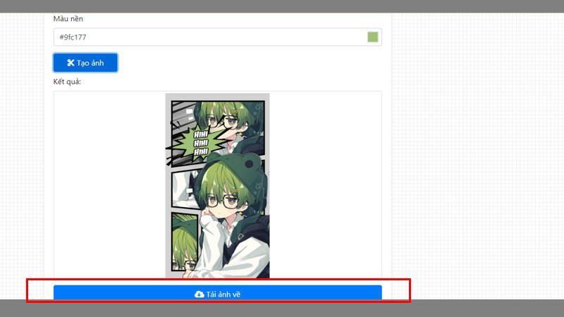 Xem trước và tải về ảnh truyện tranh anime đã tạo từ taoanhdep.com