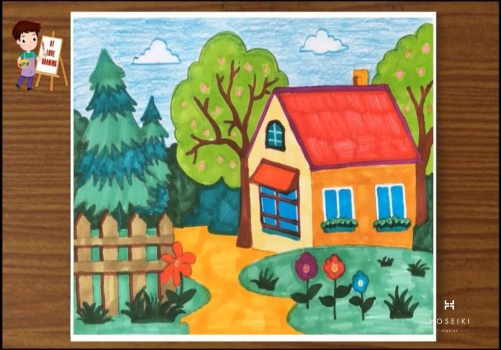 Ý tưởng vẽ ngôi nhà hiện đại với kiến trúc độc đáo