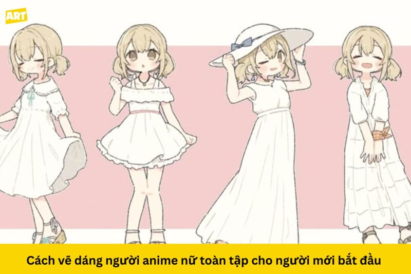 Cách vẽ dáng người anime nữ toàn tập cho người mới bắt đầu Cách vẽ dáng người anime nữ toàn tập cho người mới bắt đầu