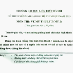 Đề thi trường Đại Học Mỹ Thuật Công Nghiệp Hà Nội qua các năm