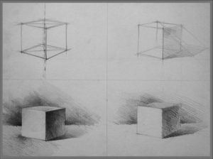 Hướng dẫn cách vẽ khối cơ bản – khối lập phương