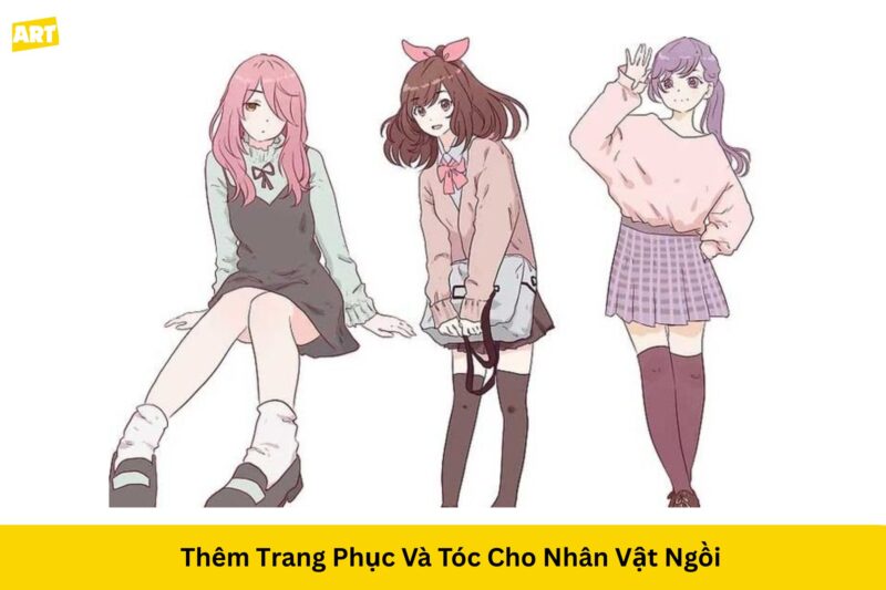 Bí Quyết Nắm Vững Cách Vẽ Dáng Người Anime Ngồi Chuẩn Xác
