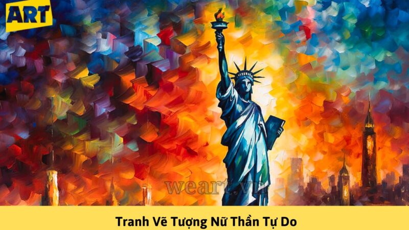 Tranh Vẽ Tượng Nữ Thần Tự Do Đầy Cảm Hứng Sáng Tạo