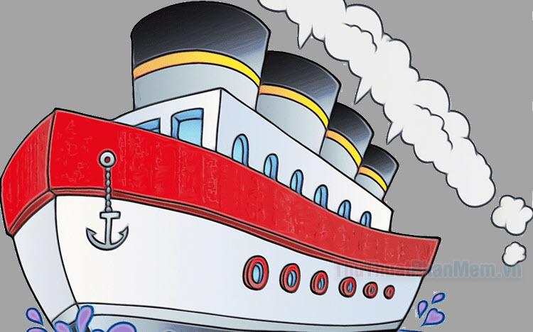 Bé tập vẽ tranh thuyền đánh cá ngoài khơi với những chi tiết ngộ nghĩnh và đáng yêu