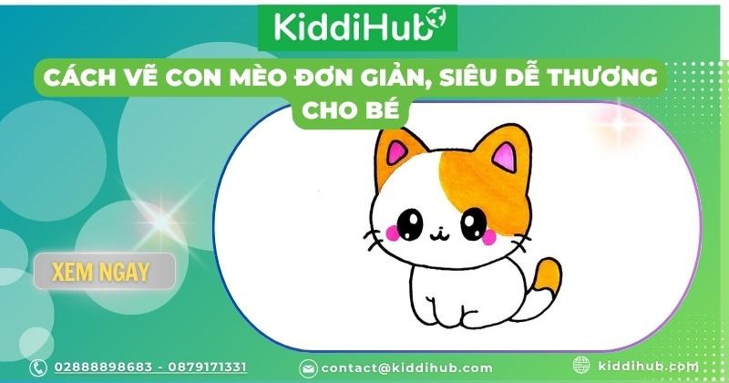 Cách vẽ con mèo dễ thương đơn giản ai cũng làm được Vẽ chi tiết mắt mũi miệng và râu cho chú mèo theo cách vẽ con mèo dễ thương đơn giản
