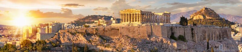Khám Phá **Công Trình Kiến Trúc Phương Tây Cổ Đại** Vĩ Đại Đền Parthenon uy nghi trên đồi Acropolis, một kiệt tác của công trình kiến trúc phương Tây cổ đại Hy Lạp với hàng cột Doric vững chãi.