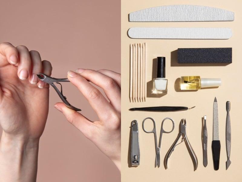 Bộ dụng cụ đầy đủ cho việc thực hiện cách vẽ nail hoa đơn giản tại nhà cho người mới bắt đầu