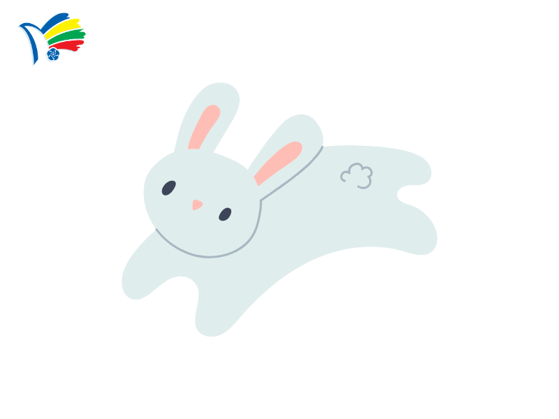 Hướng dẫn phác họa khung hình cơ bản cho bé tập vẽ con thỏ trắng dễ thương