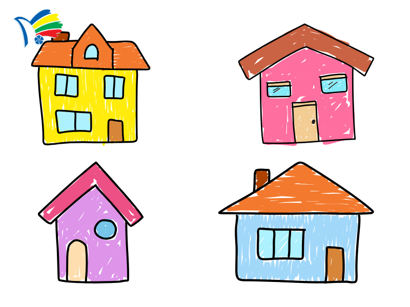 Phác thảo các hình dáng cơ bản cho bánh kem sinh nhật như tròn vuông và nhiều tầng