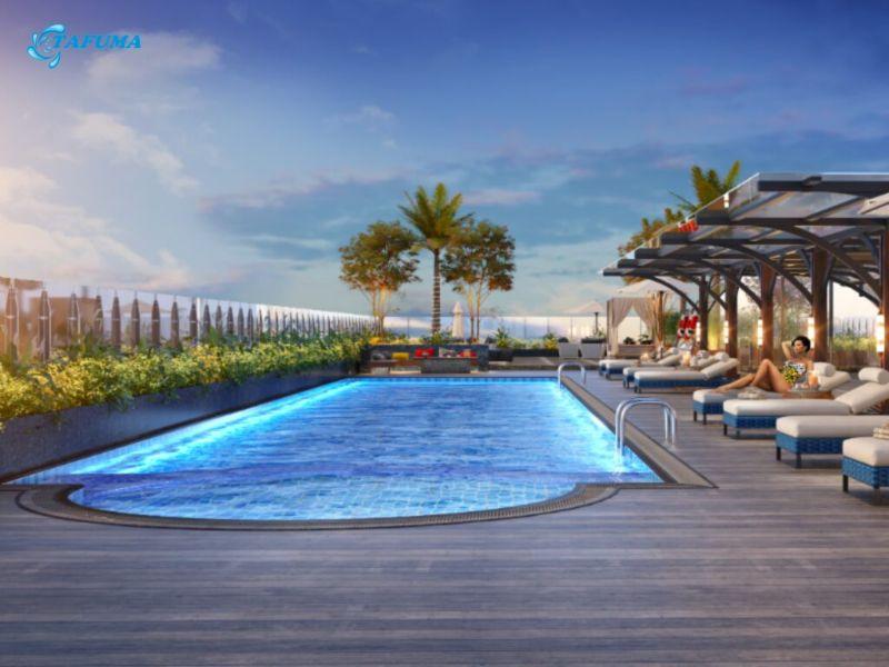 Phác thảo hình khối chữ nhật cơ bản cho hồ bơi để bắt đầu cách vẽ hồ bơi đơn giản