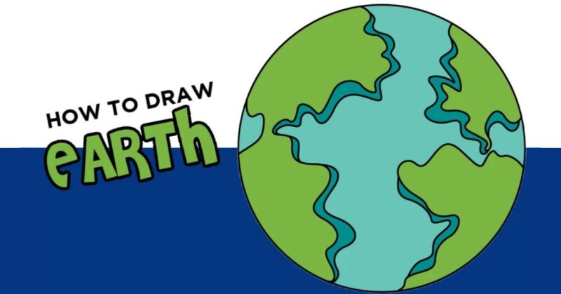 phác thảo hình dáng các lục địa chính trên bản vẽ trái đất đơn giản