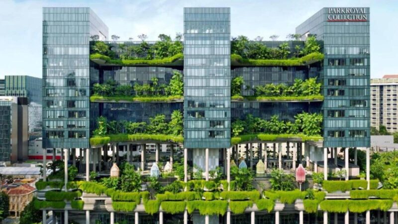 Khám Phá Vẻ Đẹp Bền Vững Của Công Trình Kiến Trúc Xanh Các siêu cây mang tính biểu tượng tại Gardens by the Bay Singapore một ví dụ về công trình kiến trúc xanh