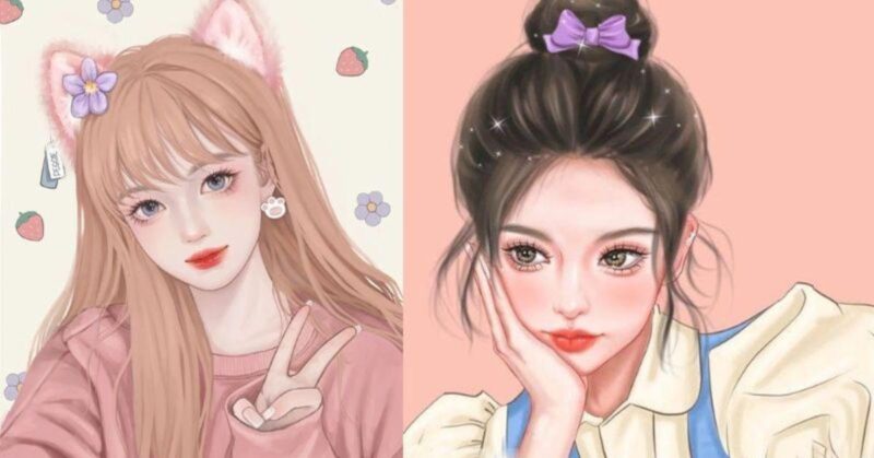 Khám phá thế giới **tranh vẽ anime đơn giản** cuốn hút Tranh vẽ anime đơn giản phong cách chibi cô gái tóc hồng dễ thương đang mỉm cười