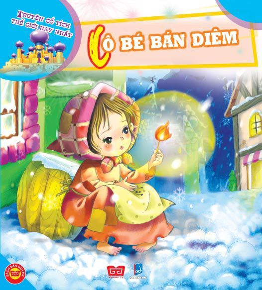 Bức tranh vẽ cô bé bán diêm ngồi co ro trong đêm tuyết giá rét và những que diêm