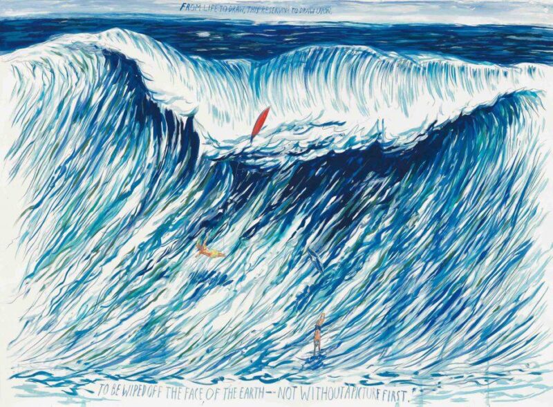 Tranh vẽ hiện tượng tự nhiên cơn bão tố dữ dội trên biển cả hùng vĩ