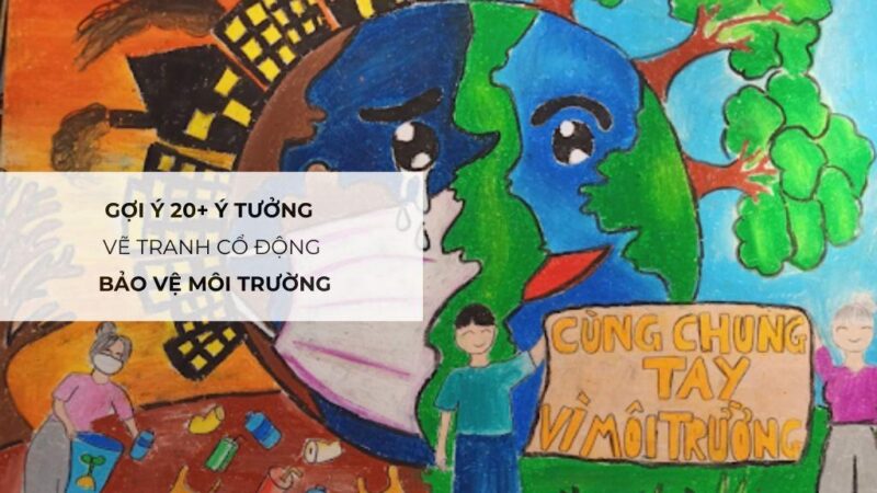 Tranh vẽ bảo vệ môi trường đơn giản so sánh hình ảnh trái đất khỏe mạnh và trái đất bị ô nhiễm