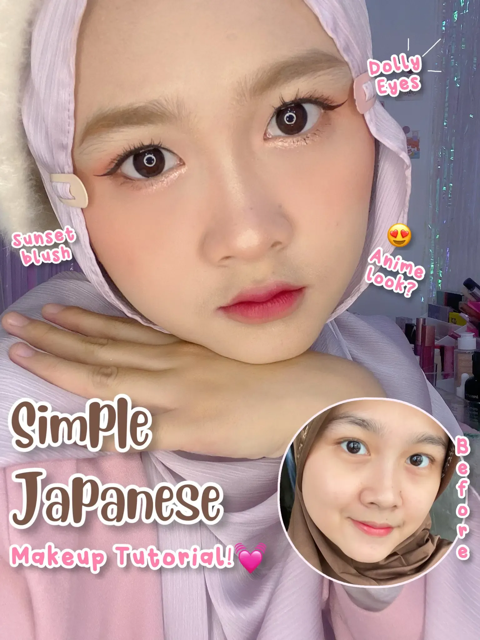 Vẽ tranh chân dung anime nữ với đôi mắt to tròn biểu cảm và mái tóc màu hồng nổi bật