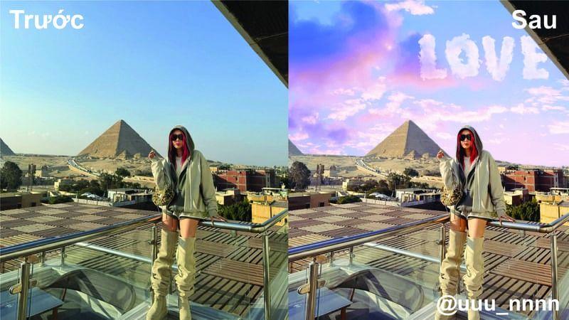 Cách vẽ phong cảnh anime đơn giản với bầu trời trong xanh và mây trắng bồng bềnh đặc trưng