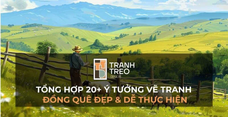 Vẽ tranh phong cảnh quê hương bằng màu nước thơ mộng với kỹ thuật loang màu tạo hiệu ứng sương sớm
