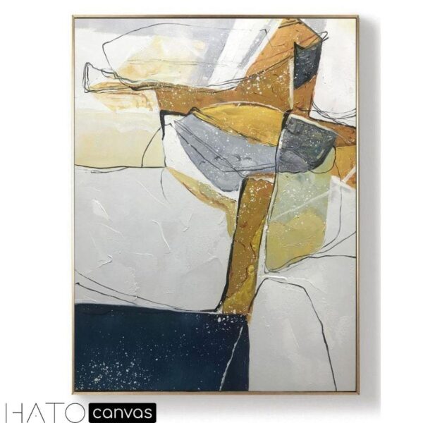 Khám Phá Cách Vẽ Tranh Canvas Đơn Giản Tại Nhà Ý tưởng vẽ tranh canvas trừu tượng đơn giản với các mảng màu hài hòa và đường nét tự do, thể hiện sự sáng tạo cá nhân