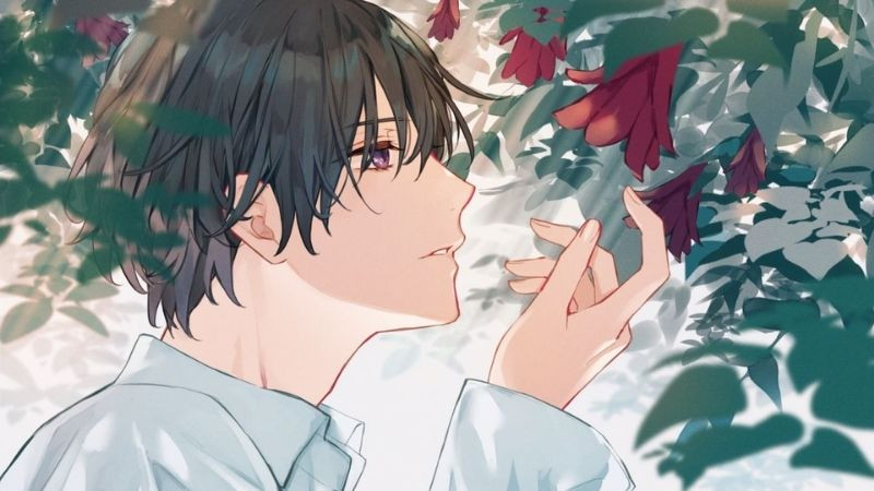 Ảnh anime nam dễ thương với nụ cười hiền lành, thích hợp làm avatar