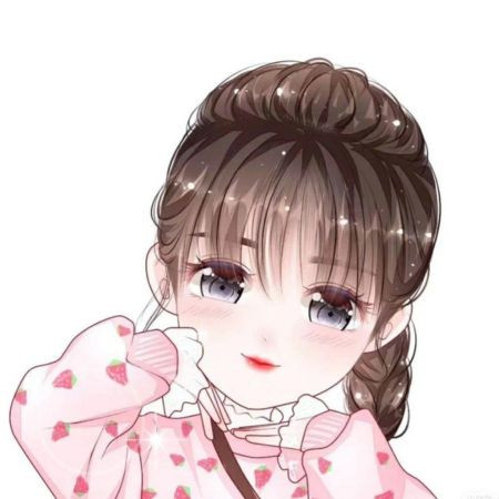 Ảnh avatar đẹp cho con gái phong cách hoạt hình đáng yêu, cô bé chibi mắt to tròn