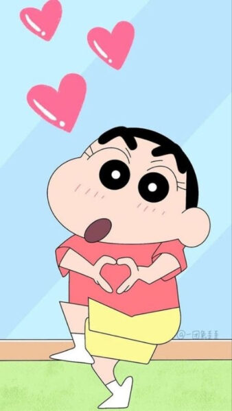 ảnh hoạt hình Shin đáng yêu thả tim hài hước