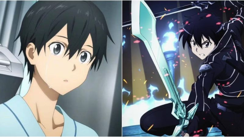 Ảnh Kirito trong trang phục kiếm sĩ quen thuộc của Sword Art Online