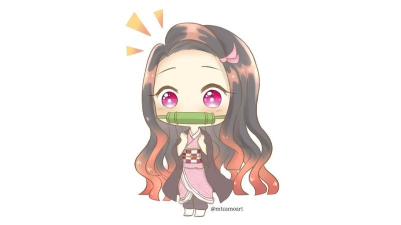 Ảnh Nezuko Kamado trong trang phục kimono truyền thống