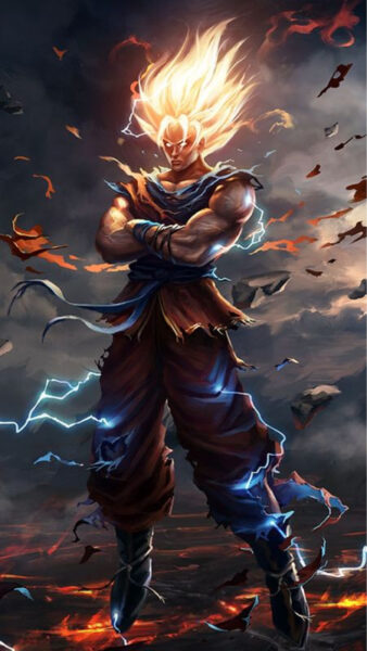 Tuyển Tập Ảnh Songoku Đẹp Nhất Cho Người Hâm Mộ Ảnh Songoku Super Saiyan Blue chuẩn bị chiến đấu với năng lượng bao quanh