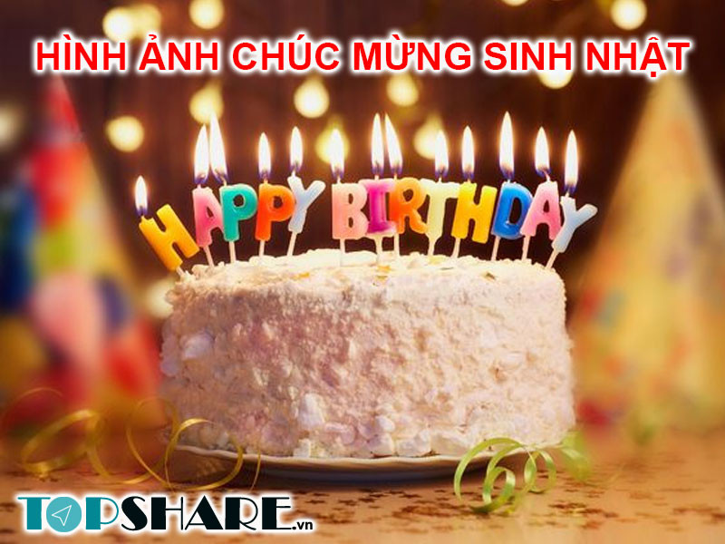 Bánh sinh nhật trang trí đẹp mắt với nến lung linh