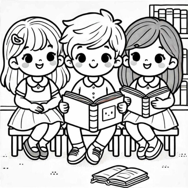 Tranh Tô Màu Trường Mầm Non: Lợi Ích Và Phát Triển Cho Bé Bé vui chơi trên sân trường mầm non qua tranh tô màu