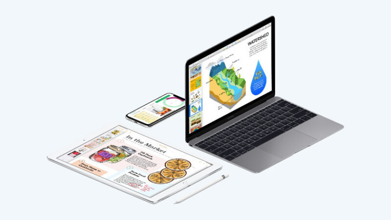 Bộ ứng dụng văn phòng Apple iWork gồm Pages, Keynote và Numbers