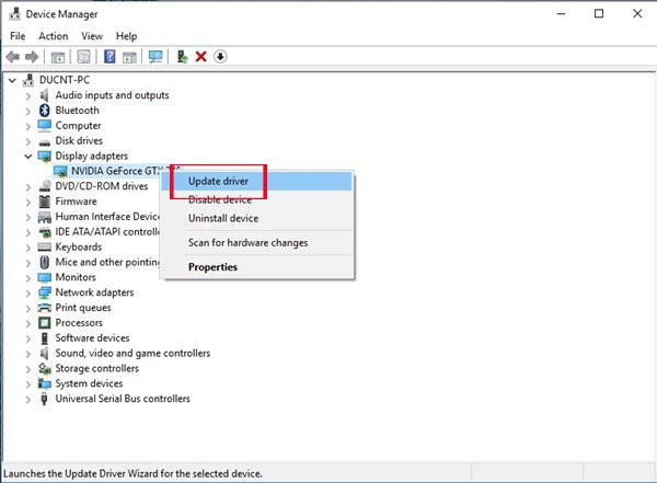 Cập nhật driver card đồ họa NVIDIA để tăng FPS chơi game