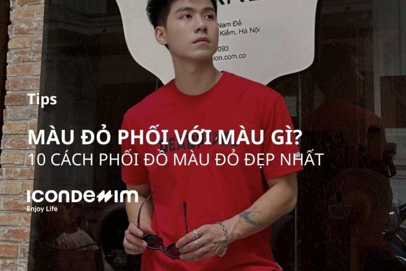 Chân váy trắng phối áo đỏ nổi bật thu hút ánh nhìn