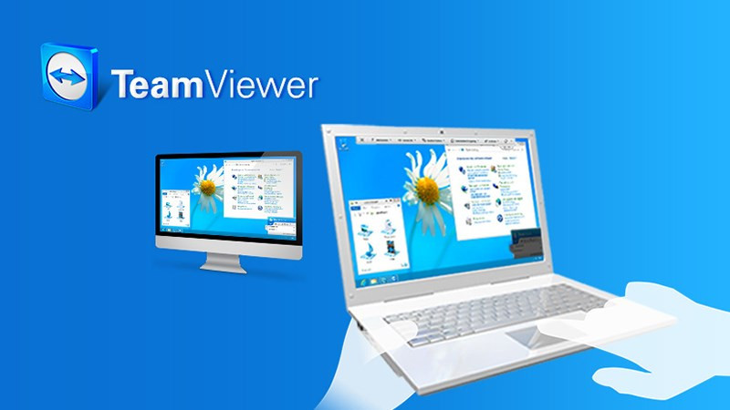 Giao diện chính của TeamViewer hiển thị ID và mật khẩu để kết nối từ xa