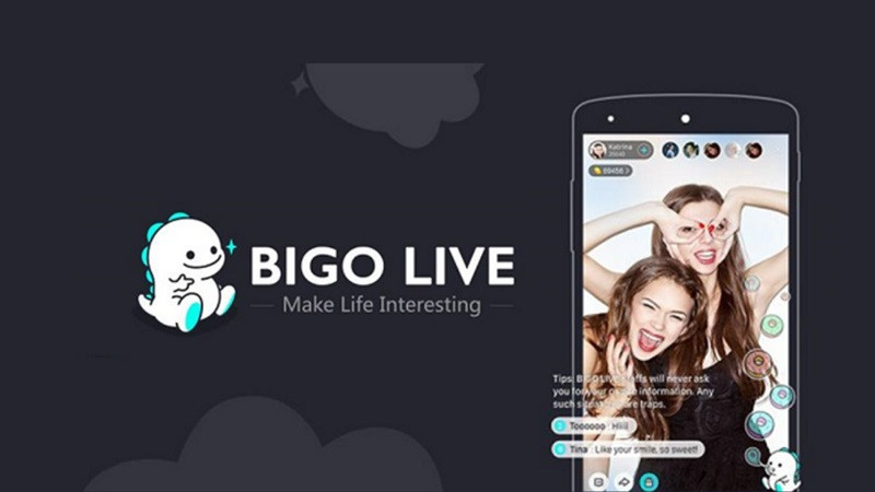 Giao diện chính của ứng dụng Bigo Live trên điện thoại