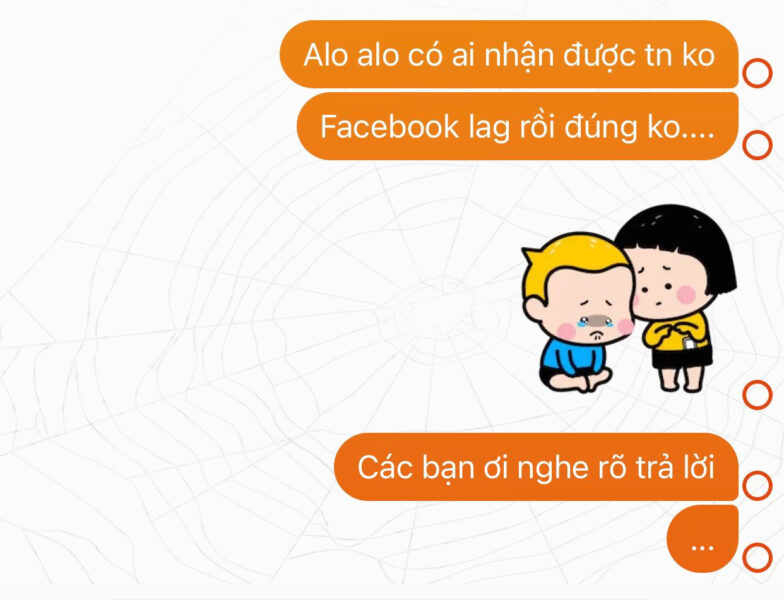 Giao diện Facebook Messenger hiển thị lỗi không gửi được tin nhắn, minh họa sự cố ngừng hoạt động