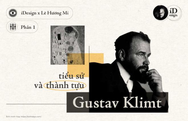 Chân dung Gustav Klimt, danh họa người Áo nổi tiếng với phong cách Biểu tượng và Art Nouveau tại Vienna Secession.