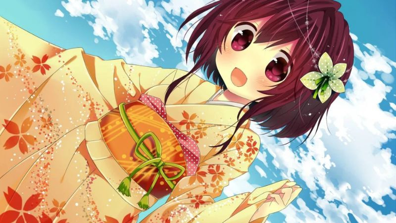 Hình ảnh chibi cô gái với mái tóc dài, biểu cảm ngây thơ, đáng yêu